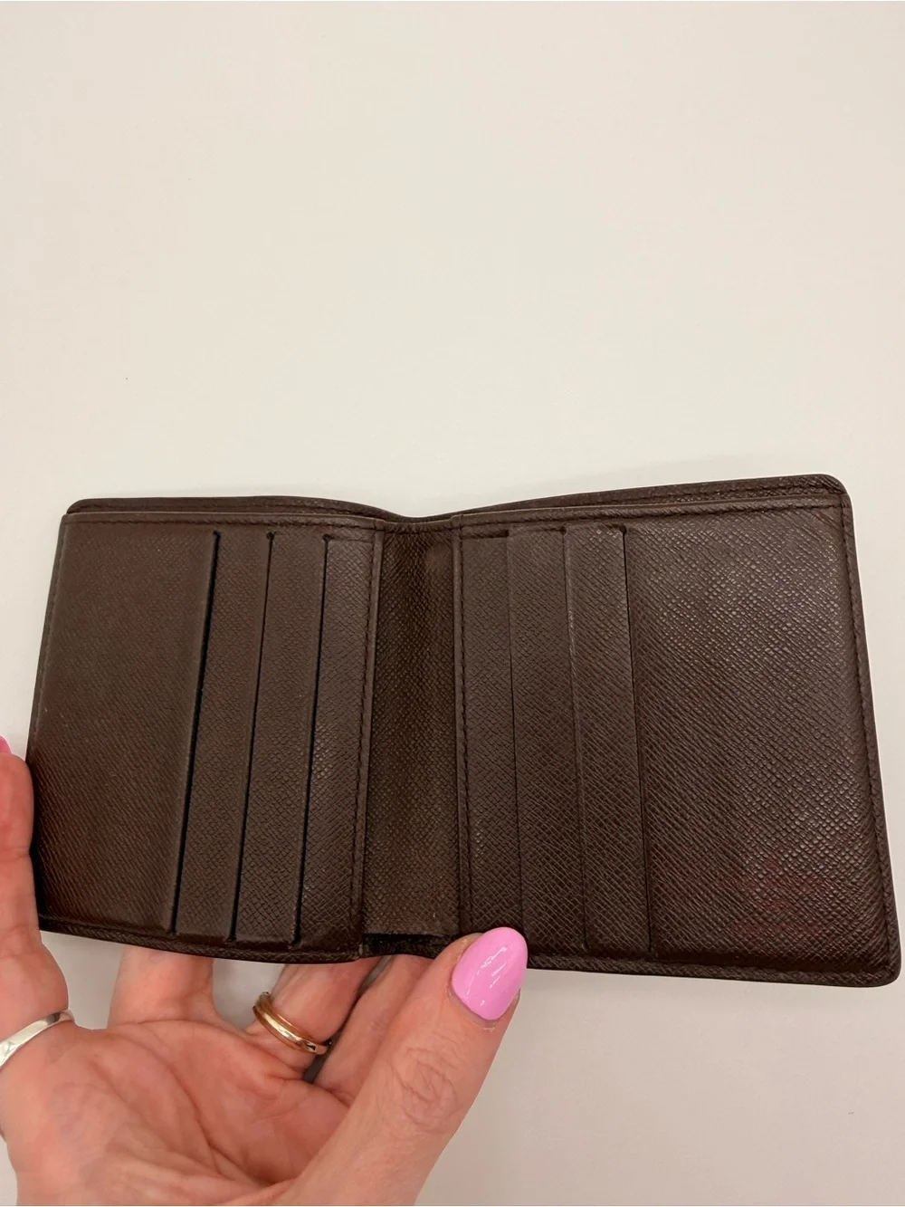 Louis Vuitton bifold wallet in damier ebene